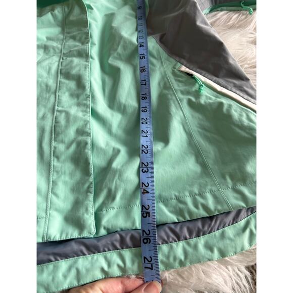 The North‎ Face Women's Hyvent Hooded Waterproof Jacket Green Gray Size Medium - Picture 15 of 15